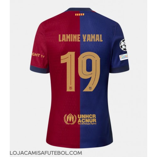 Camisa de Futebol Barcelona Lamine Yamal #19 Equipamento Principal 2024-25 Manga Curta